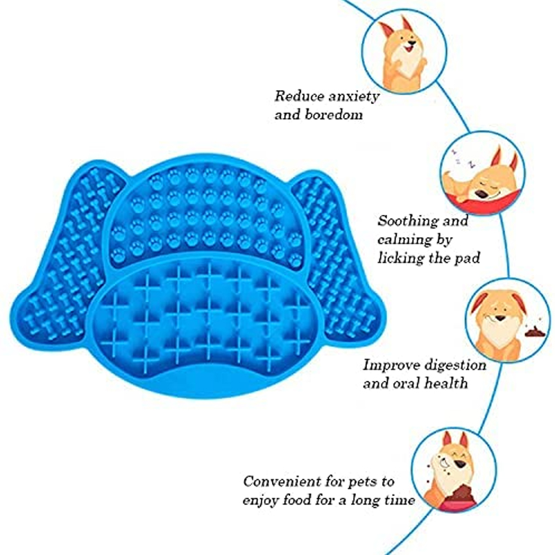 Pet Slow Feeder Mat With Suction Cup - Silicone Lick Pad For Anxiety Relief  And Healthy Eating - Temu